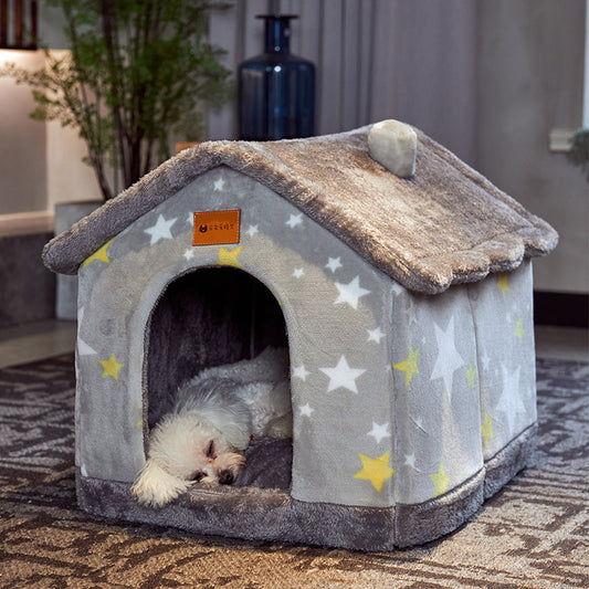 Foldable Winter Pet Cave House