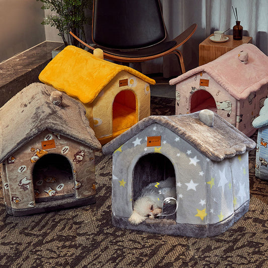 Foldable Winter Pet Cave House